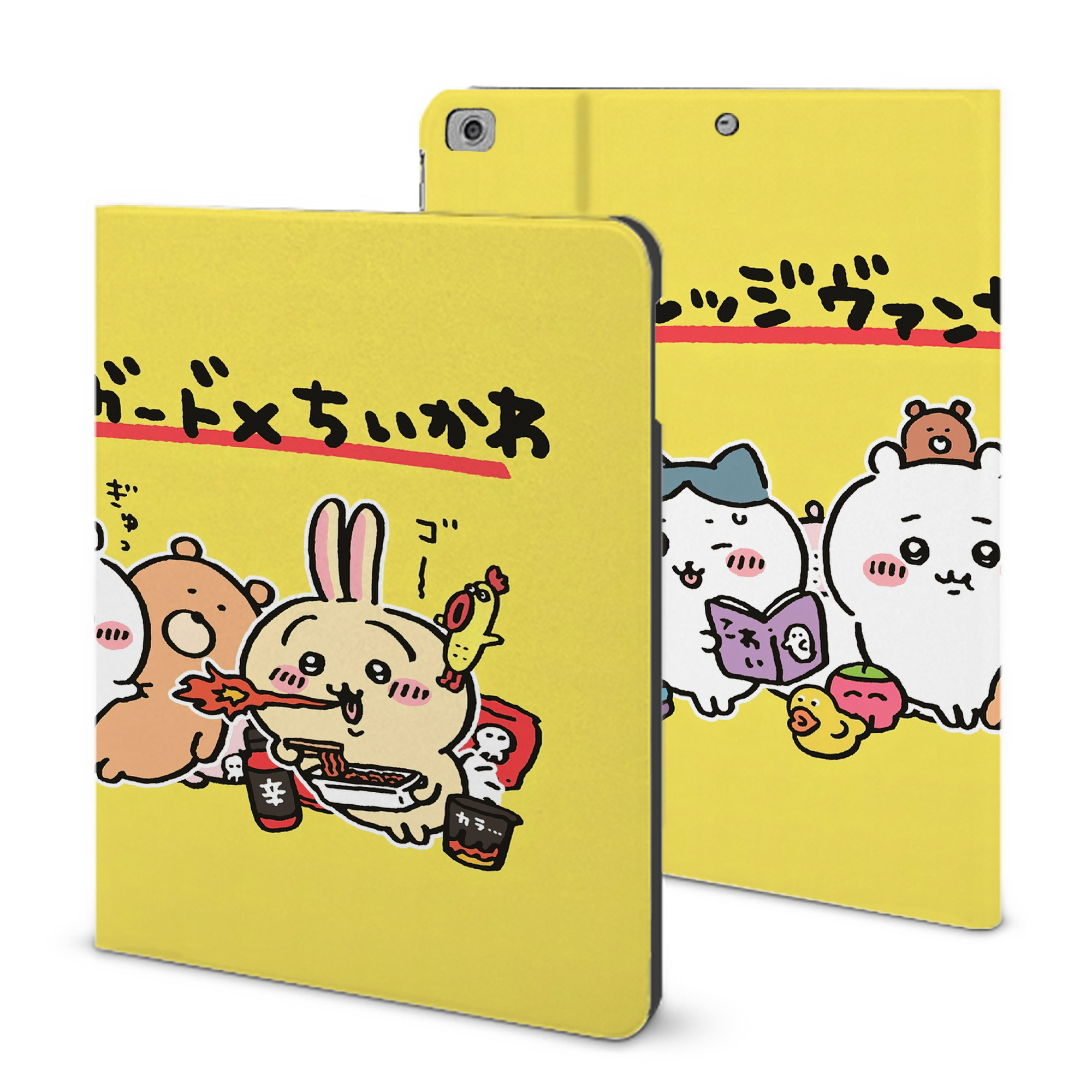 （画像用） ちいかわ Chii-kawa IPad ケース ブック型 PUレザー TPU 耐衝撃 軽量 薄型 ペン収納なし 全面保護 IPad 各モデル対応